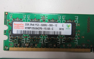 Hynix 4GB 2Rx8 PC2-5300U DDR2-667MHz muistipari