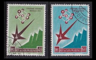 San Marino 590-1 o Brusselin maailmannäyttely (1958)