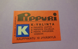 TT-etiketti K K-Valinta Pippuri, Jyväskylä