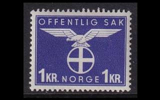 Norja 54 ** Virkamerkki 1 Kr (1942)