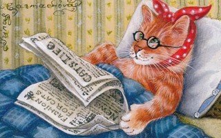 Irina Garmashova: Kissa lukee lehteä