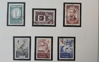 1962 Suomi postimerkki 8 kpl