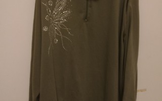 M.Collection vihreä pitkähihainen paita, koko 64