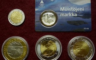 2e "risuraha" 3 kpl 5e juhlarahoja ja muistojen markka