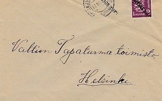 1936, Kirje Postivaunu  , rivileima Lautiosaari