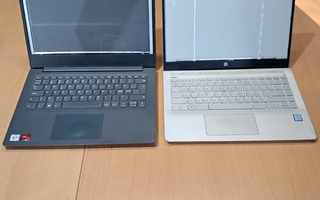 Kaksi toimivaa 14" läppäriä (i3 7th gen & AMD Gold)