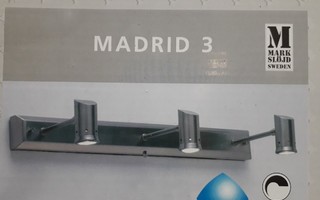 Seinävalaisin Madrid 3, 3lmp (chrome, bath, MarkSlöjd, uusi)