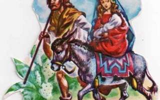 SAGA / Maria, Joosef ja Jeesus matkalla Egyptiin aasilla.