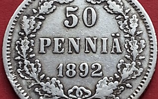 Siisti 50 PENNIÄ 1892 !  *Katso*