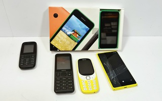 5kpl Nokian puhelimia (huonokuntoisia)