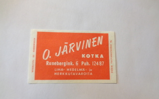 TT-etiketti O. Järvinen, Kotka