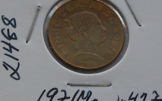 MEKSIKO  5 Centavos  v.1971Mo   KM#427   Circ.