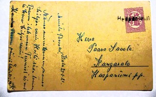 1921 Haapaniemi (Kangasala) rivil kortilla