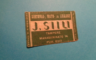 TT-etiketti J. Siili, Tampere