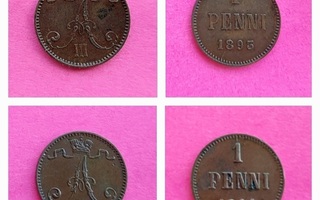 1 penni 1893&1894