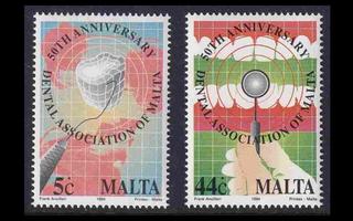 Malta 924-5 ** Hammaslääkäriliitto 50v (1994)