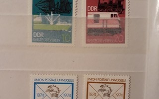 DDR 1974 - UPU 100 v. (4)  ++