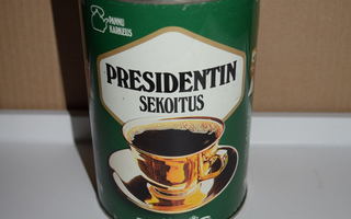 presidentin sekoitus vanha paulig kahvipurkki
