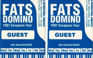 FATS DOMINO 1991 European Tour GUEST-passi