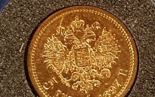 5 ruplaa kultaa 1897