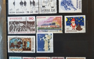 Ruotsalaisia ja Norjalaisia postimerkkejä erä