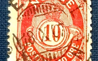 Norja 1893-98  Postitorvi karmiini 10  ö  o