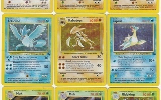 Vanhempia Pokemon TCG Holoja, Rareja ja EX (Huom! kunto)