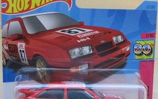 Ford Sierra Cosworth Hatchback 3D Red 1987 Hot Wheels 1:64