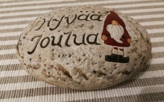 Hyvää Joulua tonttu kivi