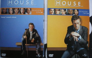 DVD - House - season one & two - 12 dvd-levyä