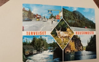 Terveiset Kuusamosta, kulkenut postikortti