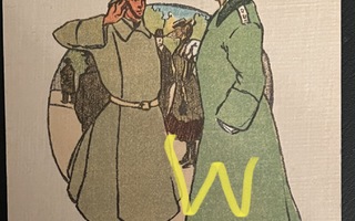Postikortti sotilastervehdys Vapaussota 1918