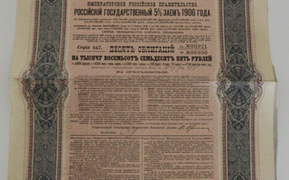 Obligaatio Venäjä 1906