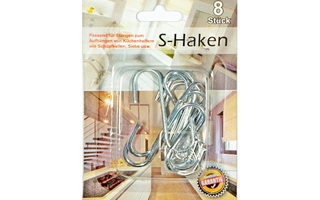 S-Haken S-Koukku pakkaus, 8kpl, 5.5cm *UUSI*
