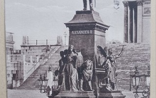 Helsinki, Aleksanteri II patsas kukitettuna, p. 1910 Saksaan