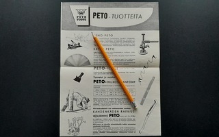 Kone ja Terä Oy - Peto tuote esite n.1962