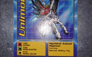 Unimon 1999 bandai digimon card