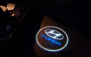 Hyundai logolliset projektorivalot oviin ; 2kpl sarja