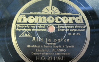SAVIKIEKKOLEVY:  VILLE ALANKO    HOMOCORD H- O. 23119