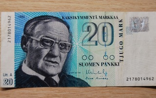 Suomen pankki 20 Markkaa 1993
