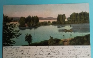 Rättijärvi, kuvienmukainen vanha kulkenut postikortti, kts.!