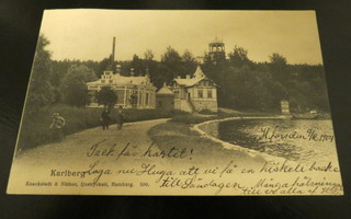 HÄMEENLINNA KARLBERG 1904 KULKENUT KORTTI