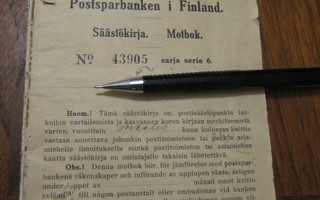 Säästökirja 1923 - 1959 Postipankki