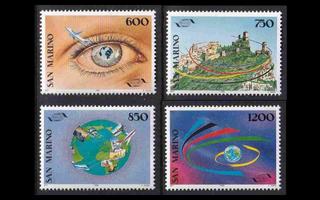 San Marino 1611-4 ** YK:n maailman matkailujärjestö 20v (1