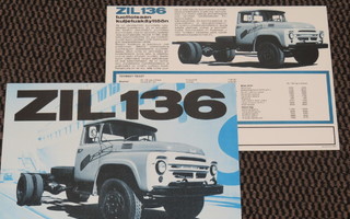 1976 ZIL 136 kuorma-auto esite - KUIN UUSI - Konela