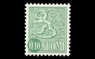 556IIx ** Leijonamalli 0,10 mk tyyppi II, x-paperi (1963)