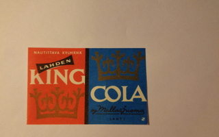 Etiketti - Lahden King Cola, Oy Mallasjuoma