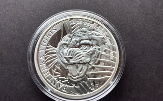 Laos 2021, 500 KIP, Panthera Tigris, 1 Oz 999-hopeaa