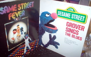 2 kpl SESAME STREET LP-levyjä pakettina (Sis.postikulu)