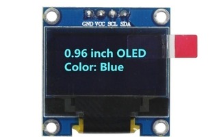 0,96" OLED Näyttö I2C Sininen